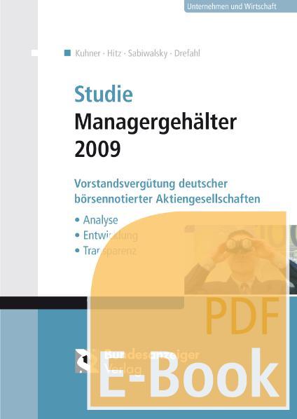 Cover-Bild Studie Managergehälter 2009 (E-Book)