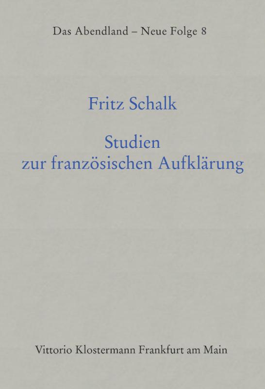 Cover-Bild Studien zur französischen Aufklärung