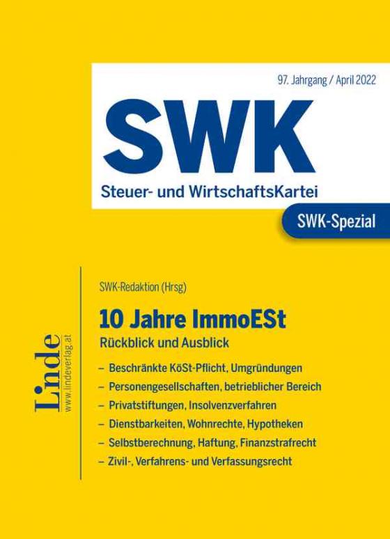 Cover-Bild SWK-Spezial 10 Jahre ImmoESt