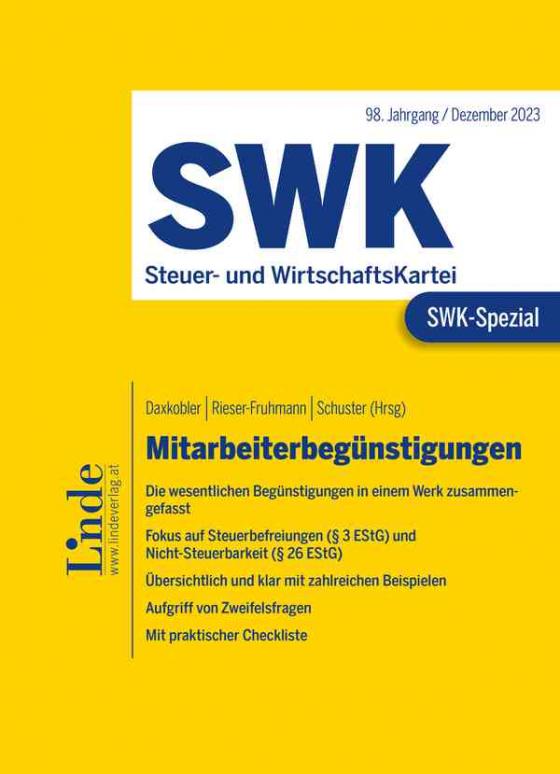Cover-Bild SWK-Spezial Mitarbeiterbegünstigungen