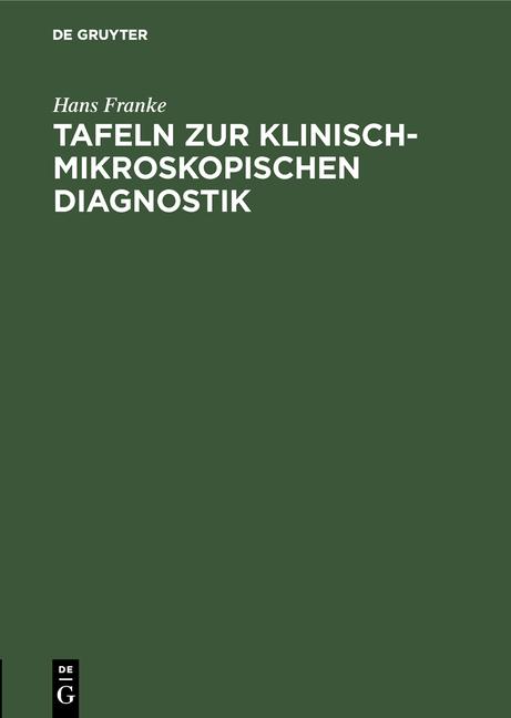 Cover-Bild Tafeln zur klinisch-mikroskopischen Diagnostik