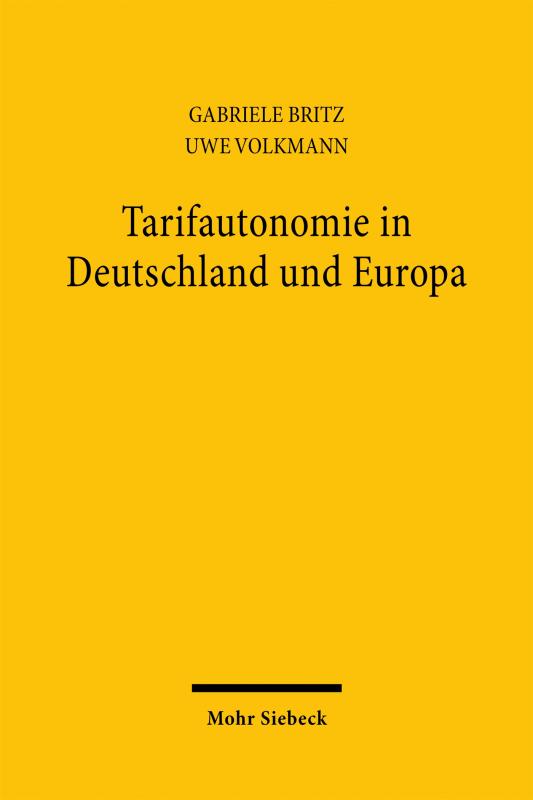 Cover-Bild Tarifautonomie in Deutschland und Europa