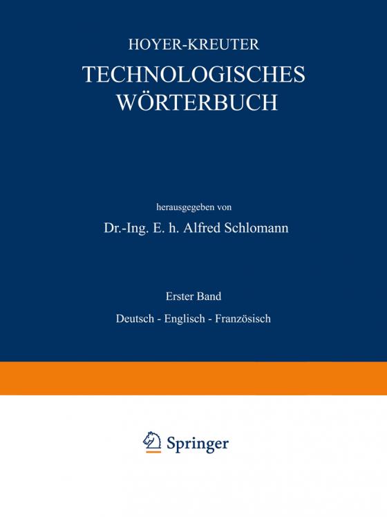 Cover-Bild Technologisches Wörterbuch