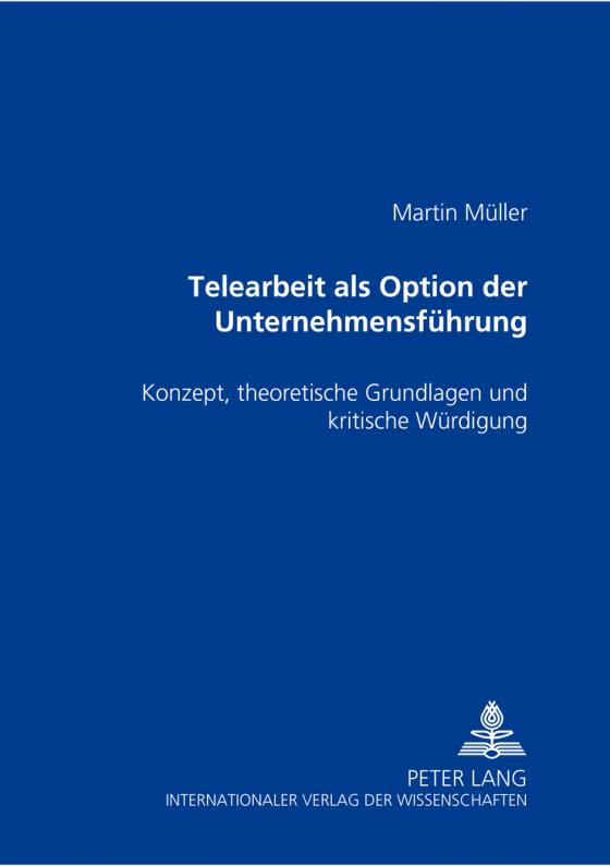 Cover-Bild Telearbeit als Option der Unternehmensführung