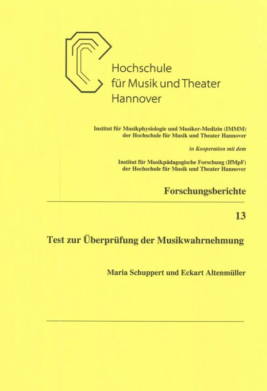 Cover-Bild Test zur Überprüfung der Musikwahrnehmung
