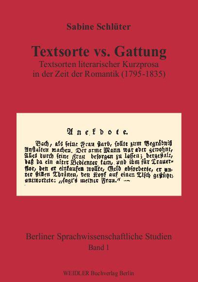 Cover-Bild Textsorte vs. Gattung