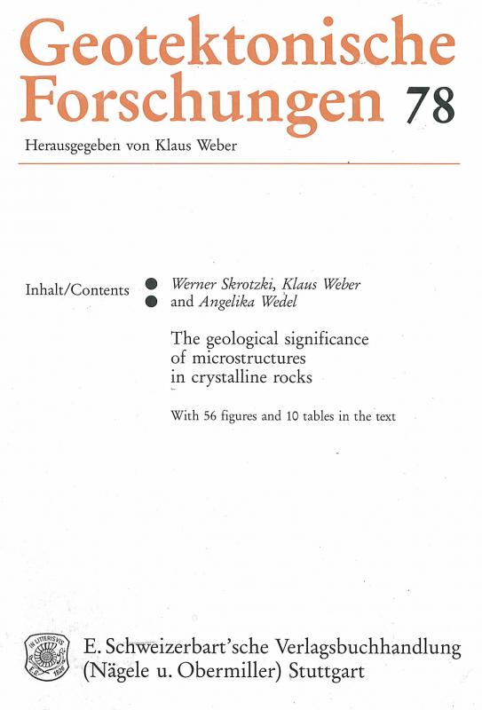 Cover-Bild The Geological Significance of Microstructures in Crystalline Rocks
