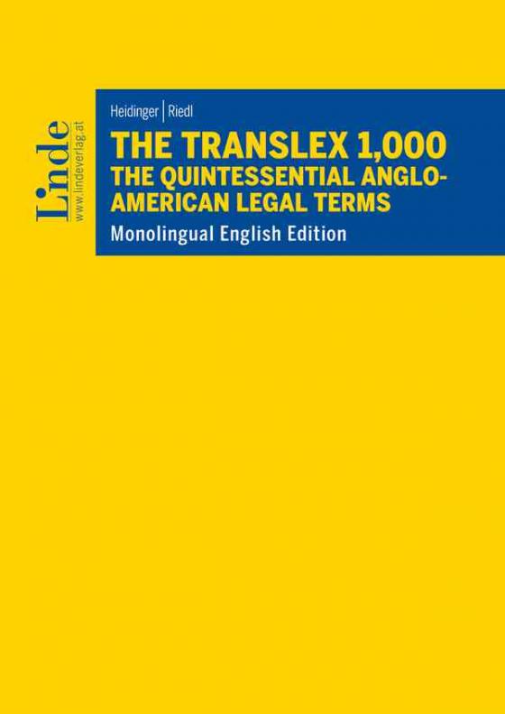 Cover-Bild The Translex 1,000 – The Quintessential Anglo-American Legal Terms