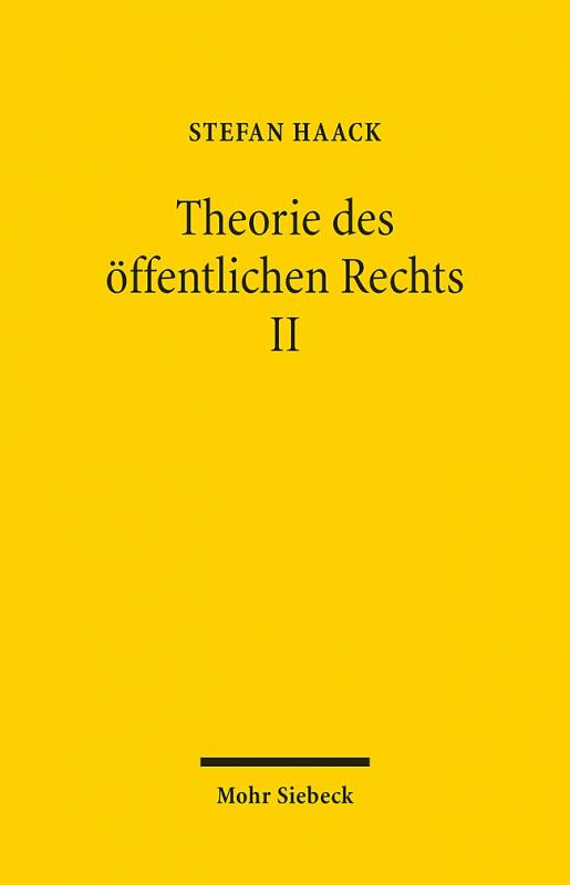 Cover-Bild Theorie des öffentlichen Rechts II