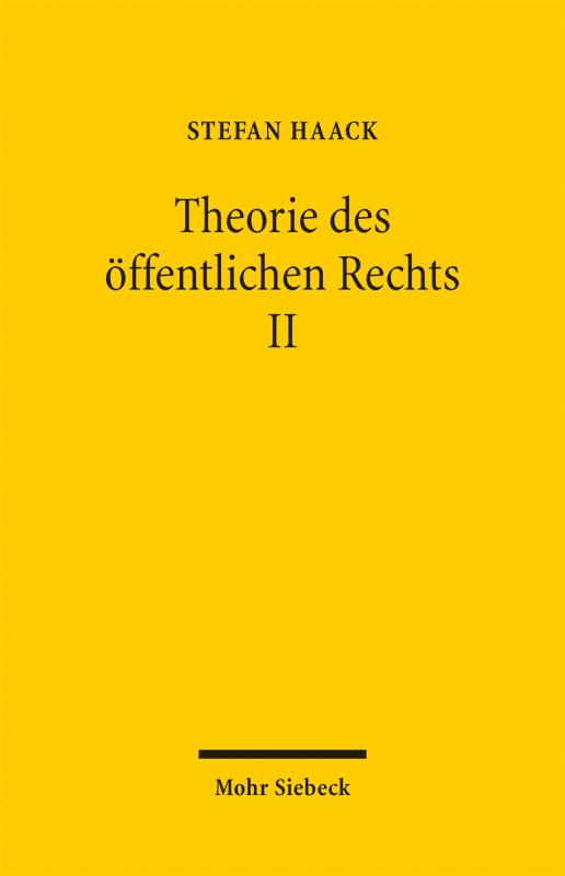 Cover-Bild Theorie des öffentlichen Rechts II
