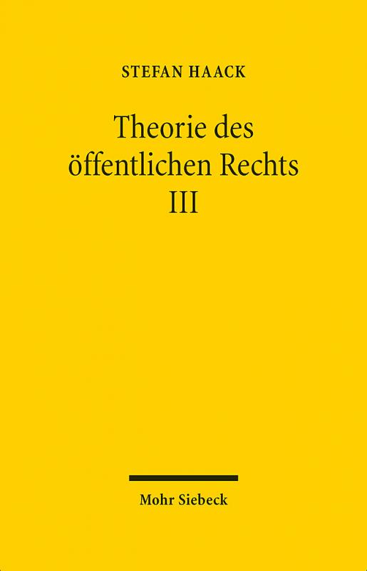 Cover-Bild Theorie des öffentlichen Rechts III