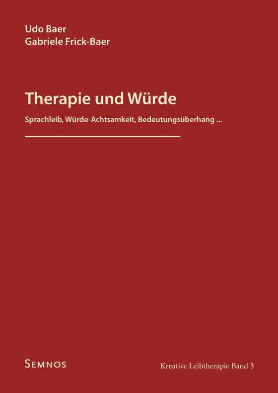 Cover-Bild Therapie und Würde