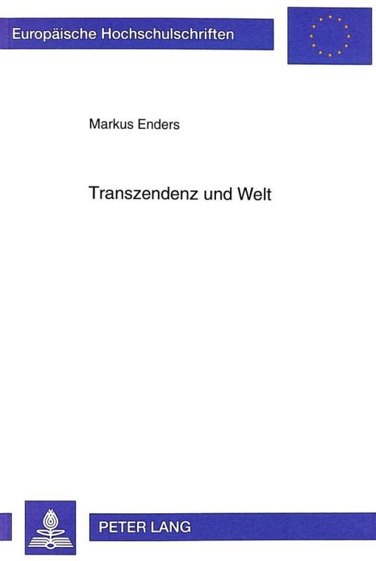 Cover-Bild Transzendenz und Welt