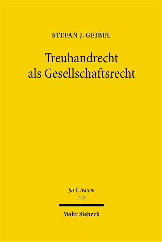 Cover-Bild Treuhandrecht als Gesellschaftsrecht