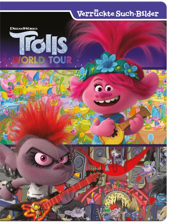 Cover-Bild Trolls World Tour- Verrückte Suchbilder - Wimmelbuch mit tollen Lernspielen und Aufgaben - Pappbilderbuch mit 18 Seiten für Kinder ab 18 Monaten