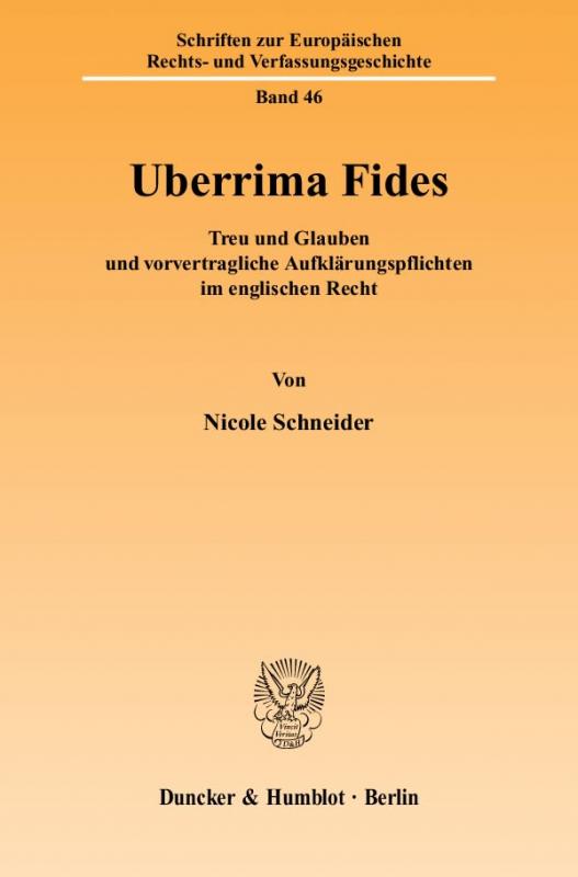 Cover-Bild Uberrima Fides.