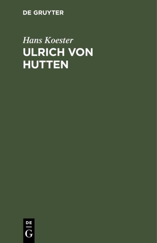 Cover-Bild Ulrich von Hutten
