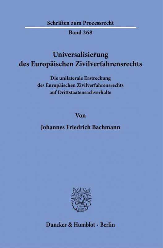 Cover-Bild Universalisierung des Europäischen Zivilverfahrensrechts.