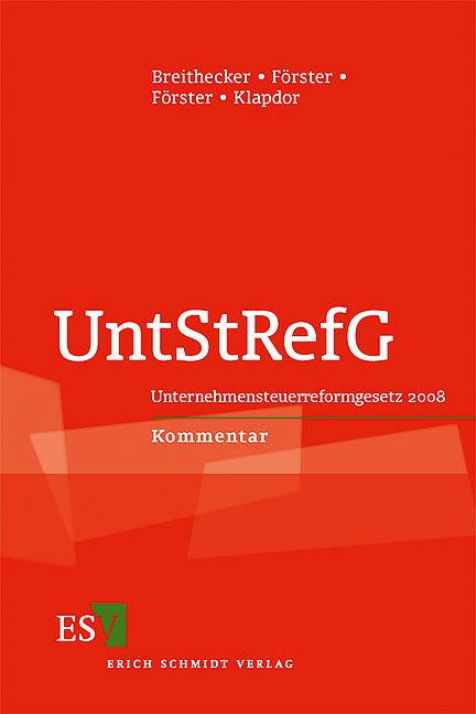 Cover-Bild UntStRefG