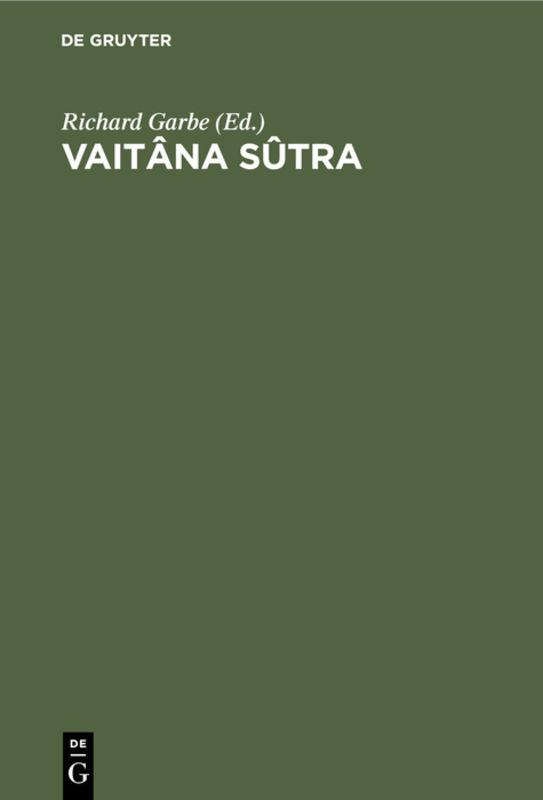 Cover-Bild Vaitâna Sûtra