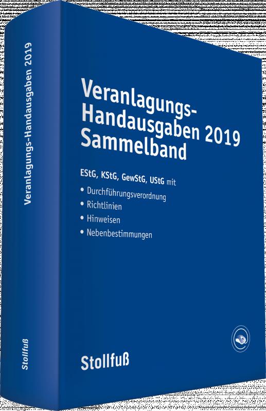 Cover-Bild Veranlagungs-Handausgaben 2019 Sammelband