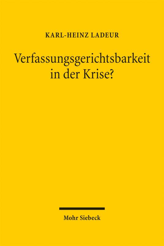 Cover-Bild Verfassungsgerichtsbarkeit in der Krise?