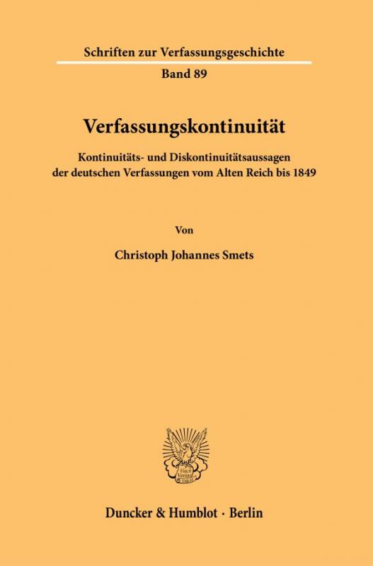 Cover-Bild Verfassungskontinuität.