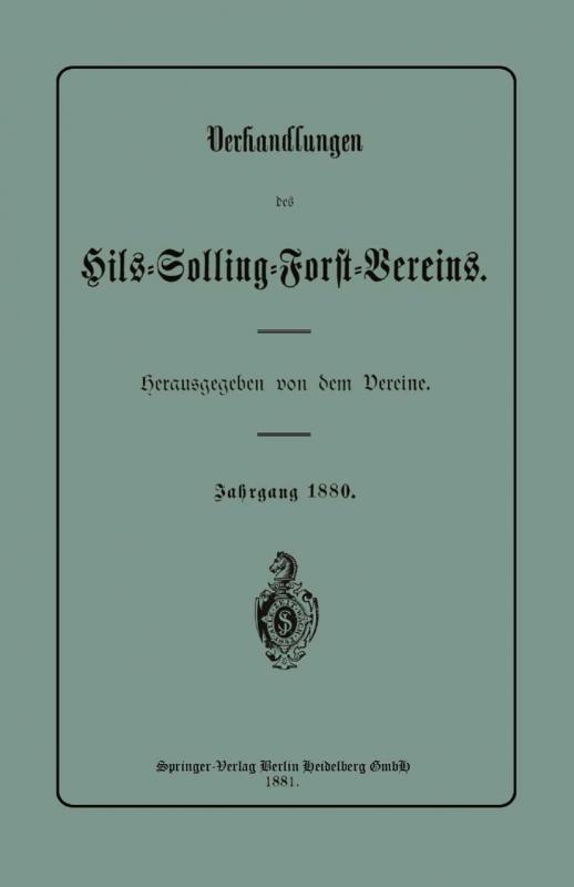 Cover-Bild Verhandlungen des Hils-Solling-Forst-Vereins