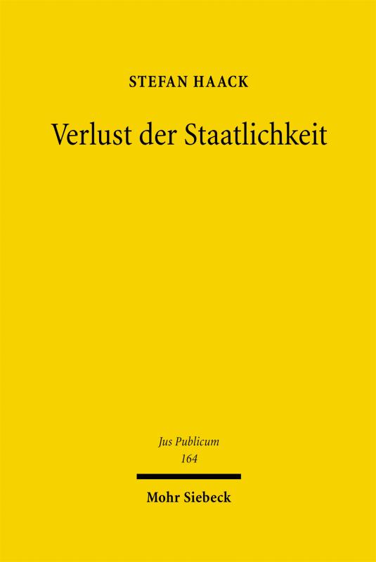 Cover-Bild Verlust der Staatlichkeit