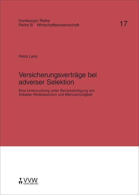 Cover-Bild Versicherungsverträge bei adverser Selektion