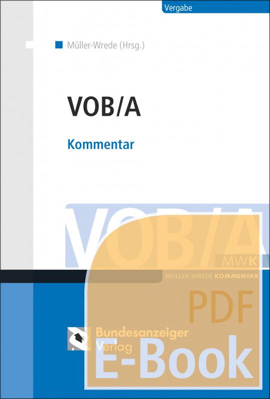 Cover-Bild VOB/A (E-Book)