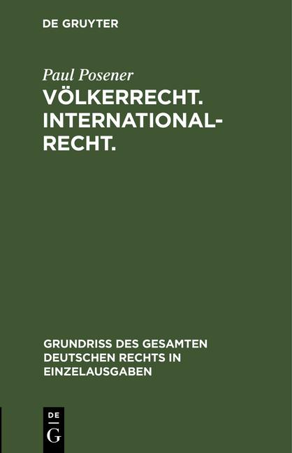 Cover-Bild Völkerrecht. Internationalrecht.