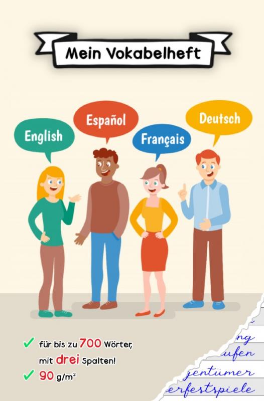 Cover-Bild Vokabelheft / Das Vokabelheft für jede Sprache! (3 Spalten pro 2 Seiten, für bis zu 700 Wörter, 90g/m²)