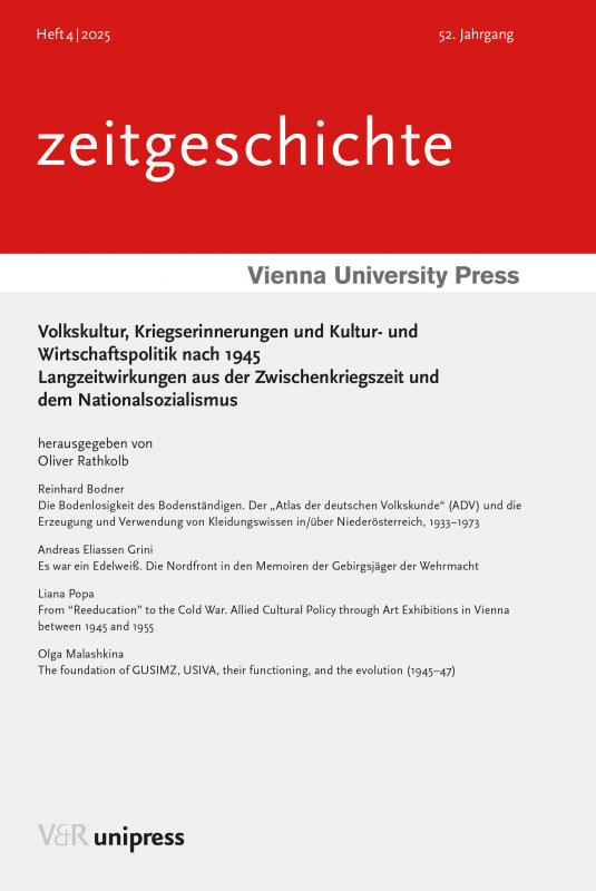 Cover-Bild Volkskultur, Kriegserinnerungen und Kultur- und Wirtschaftspolitik nach 1945