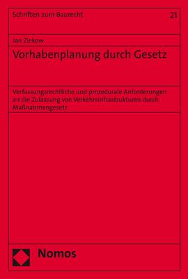 Cover-Bild Vorhabenplanung durch Gesetz