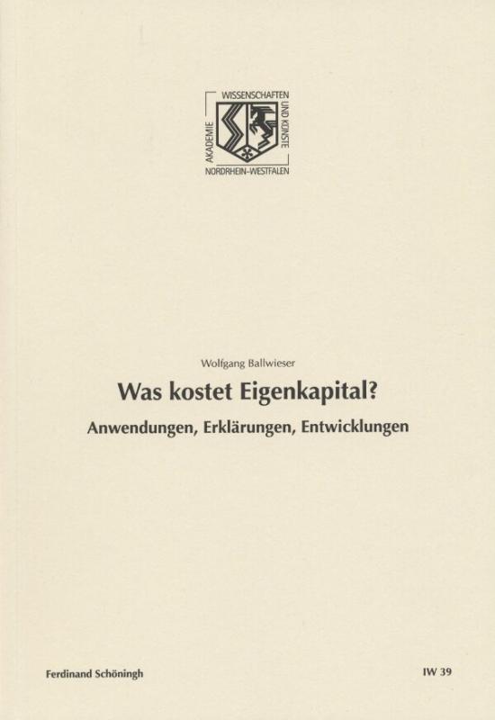 Cover-Bild Was kostet Eigenkapital?