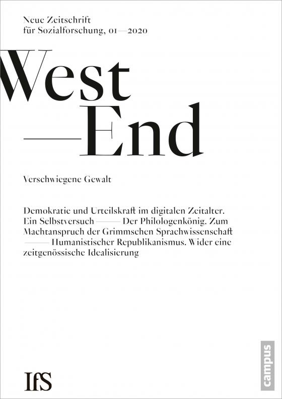 Cover-Bild WestEnd 1/2020: Verschwiegene Gewalt