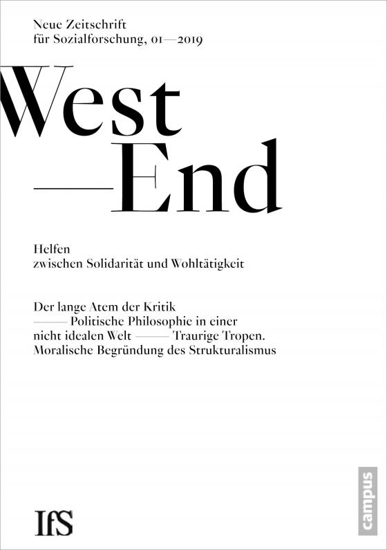 Cover-Bild WestEnd 2019/1: Helfen zwischen Solidarität und Wohltätigkeit