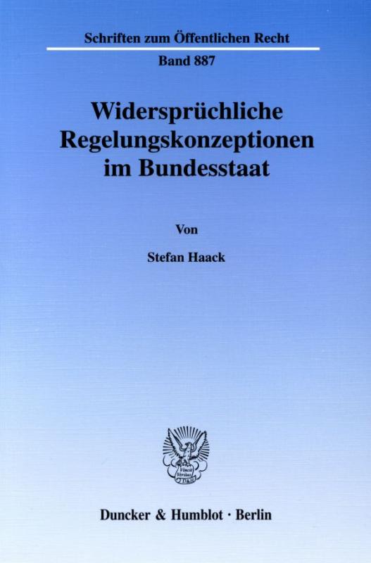 Cover-Bild Widersprüchliche Regelungskonzeptionen im Bundesstaat.