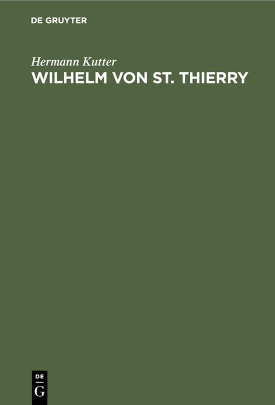 Cover-Bild Wilhelm von St. Thierry