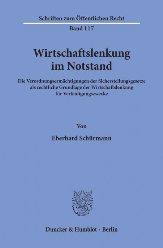 Cover-Bild Wirtschaftslenkung im Notstand.