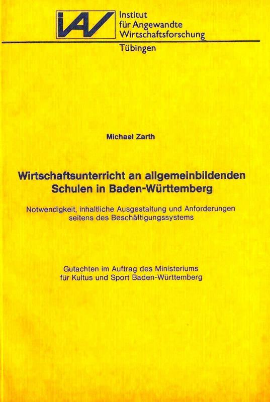 Cover-Bild Wirtschaftsunterricht an allgemeinbildenden Schulen in Baden-Württemberg