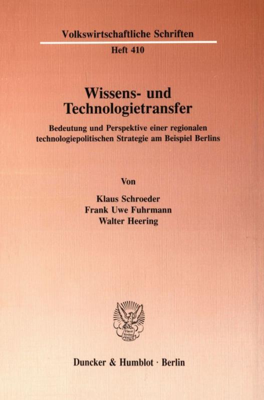 Cover-Bild Wissens- und Technologietransfer.