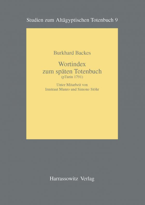 Cover-Bild Wortindex zum späten Totenbuch (pTurin 1791)