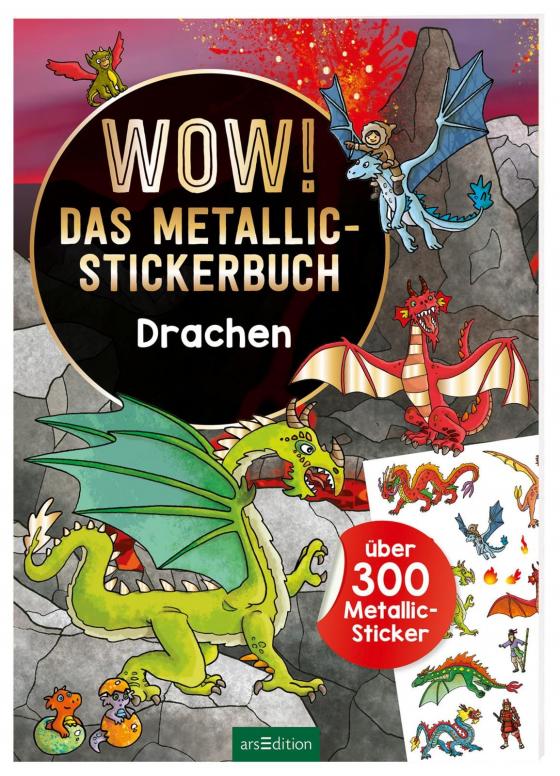 Cover-Bild WOW! Das Metallic-Stickerbuch – Drachen