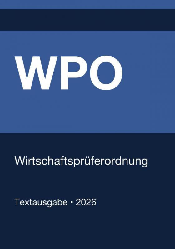 Cover-Bild WPO - Wirtschaftsprüferordnung (Deutschland) 2026