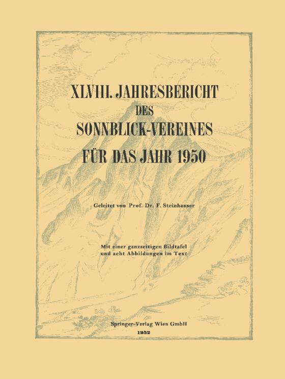 Cover-Bild XLVIII. Jahresbericht des Sonnblick-Vereines für Das Jahr 1950
