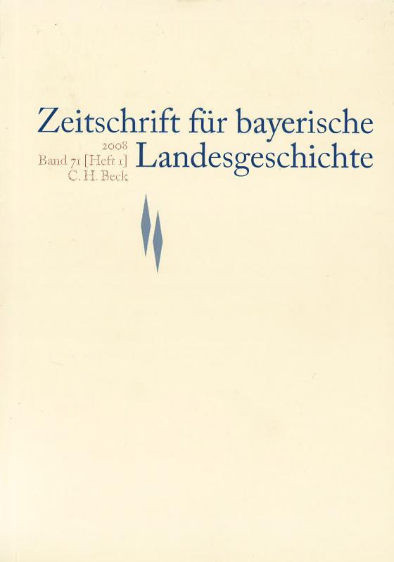 Cover-Bild Zeitschrift für bayerische Landesgeschichte Band 71 Heft 1/2008
