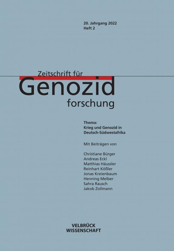 Cover-Bild Zeitschrift für Genozidforschung. 20. Jg. 2022, Heft 2