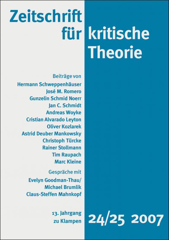 Cover-Bild Zeitschrift für kritische Theorie / Zeitschrift für kritische Theorie, Heft 24/25